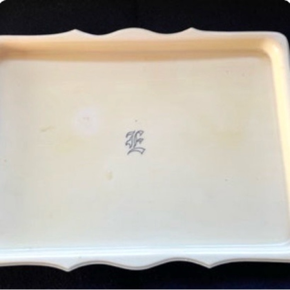 Beautiful Monogrammed Celluloid Vanity Containers on Celluloid Tray - Picture 5 of 8